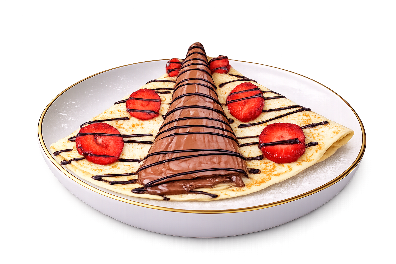 კრეპი შოკოლადით და მარწყვით