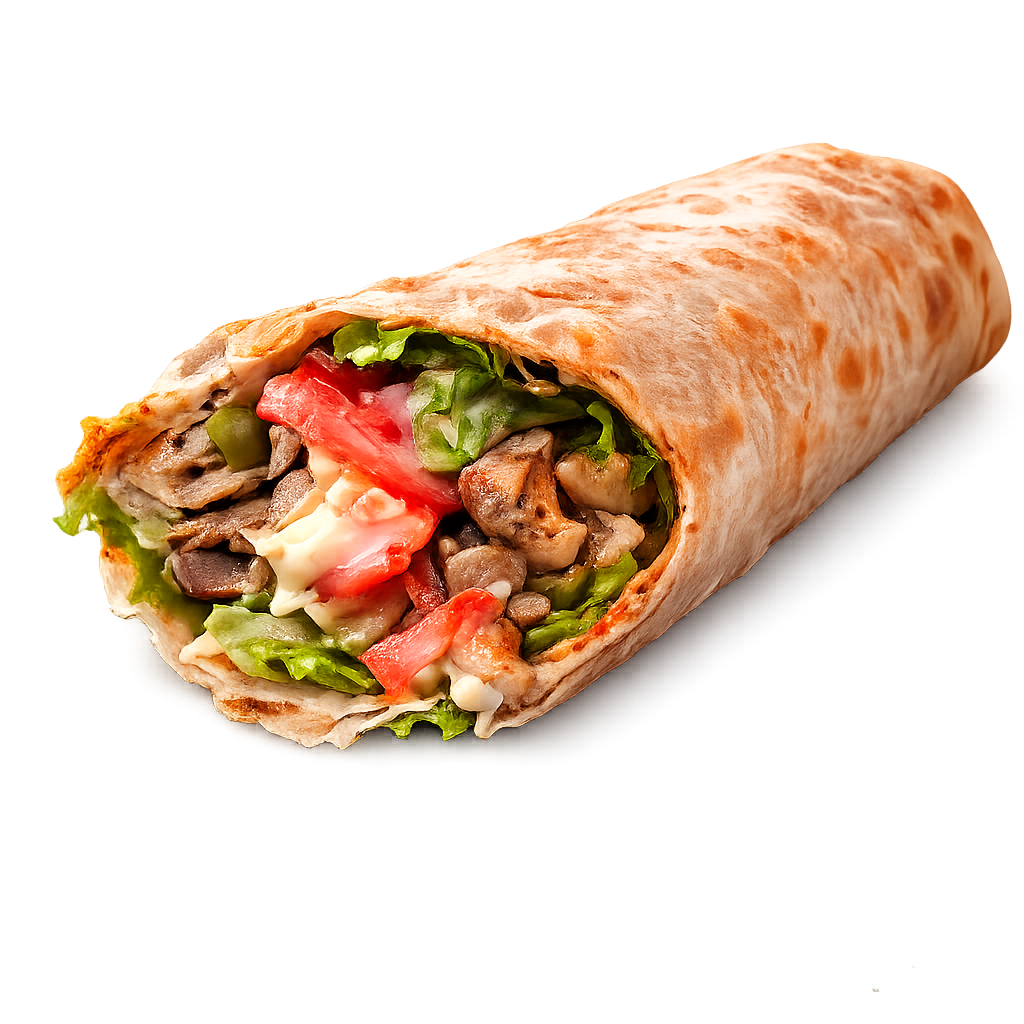 სოკოს შაურმა სამარხვო კარტოფილი ფრით